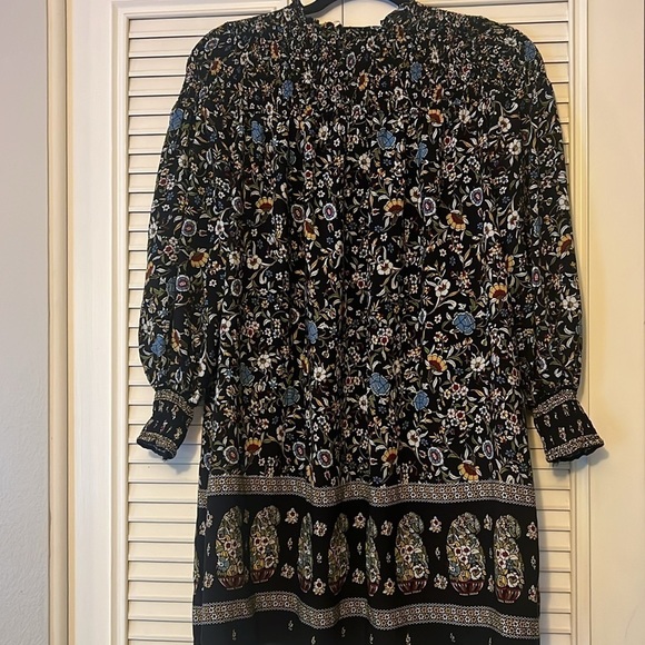 ZARA New Printed Round Neck Mini Dress babydoll - Picture 3 of 10